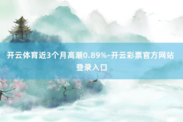 开云体育近3个月高潮0.89%-开云彩票官方网站 登录入口