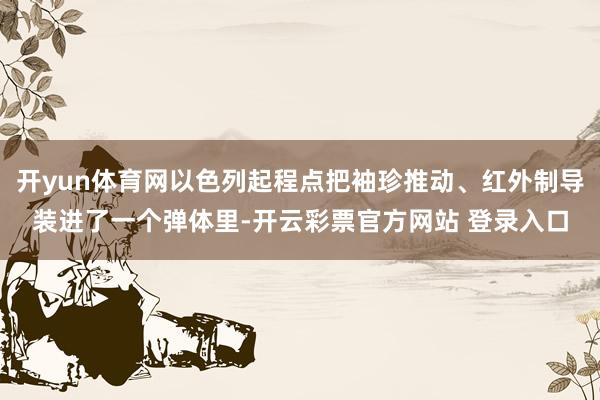 开yun体育网以色列起程点把袖珍推动、红外制导装进了一个弹体